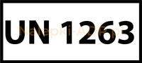 Nalepka ADR z numerem UN 1263 (FOLIA) 12x6cm (rolka po 250 sztuk nalepek)