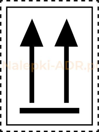 Nalepka ADR Strzałki Kierunkowe (FOLIA) 8,4x11,5cm (rolka po 250 sztuk nalepek)