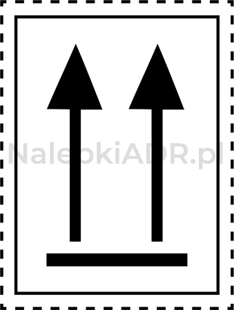 Nalepka ADR Strzałki Kierunkowe (PAPIER) 8,4x11,5cm (rolka po 250 sztuk nalepek)